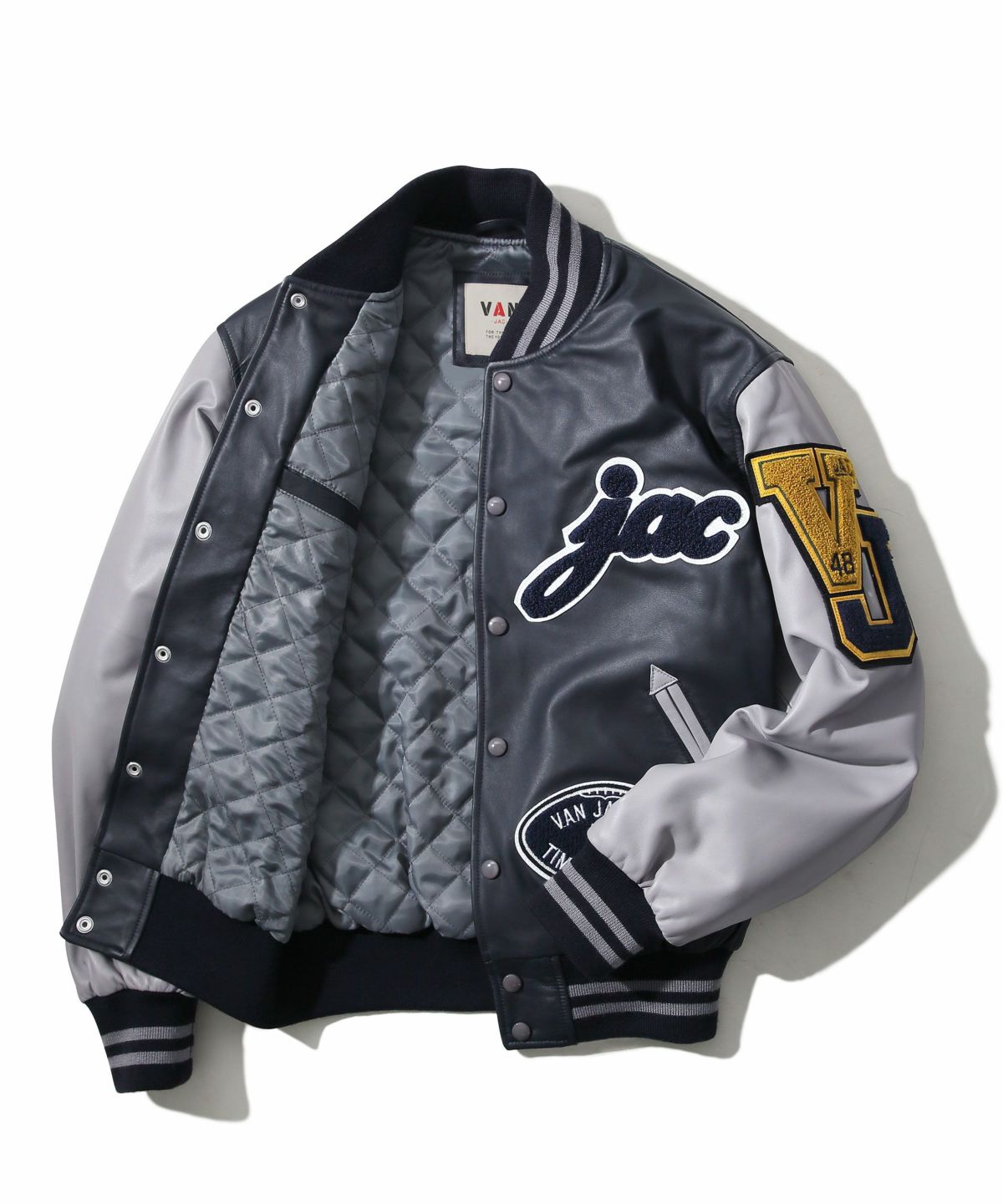 【激レア・美品】VAN JACKET スタジャン　オールレザー　Mサイズ　山羊皮レザージャケット