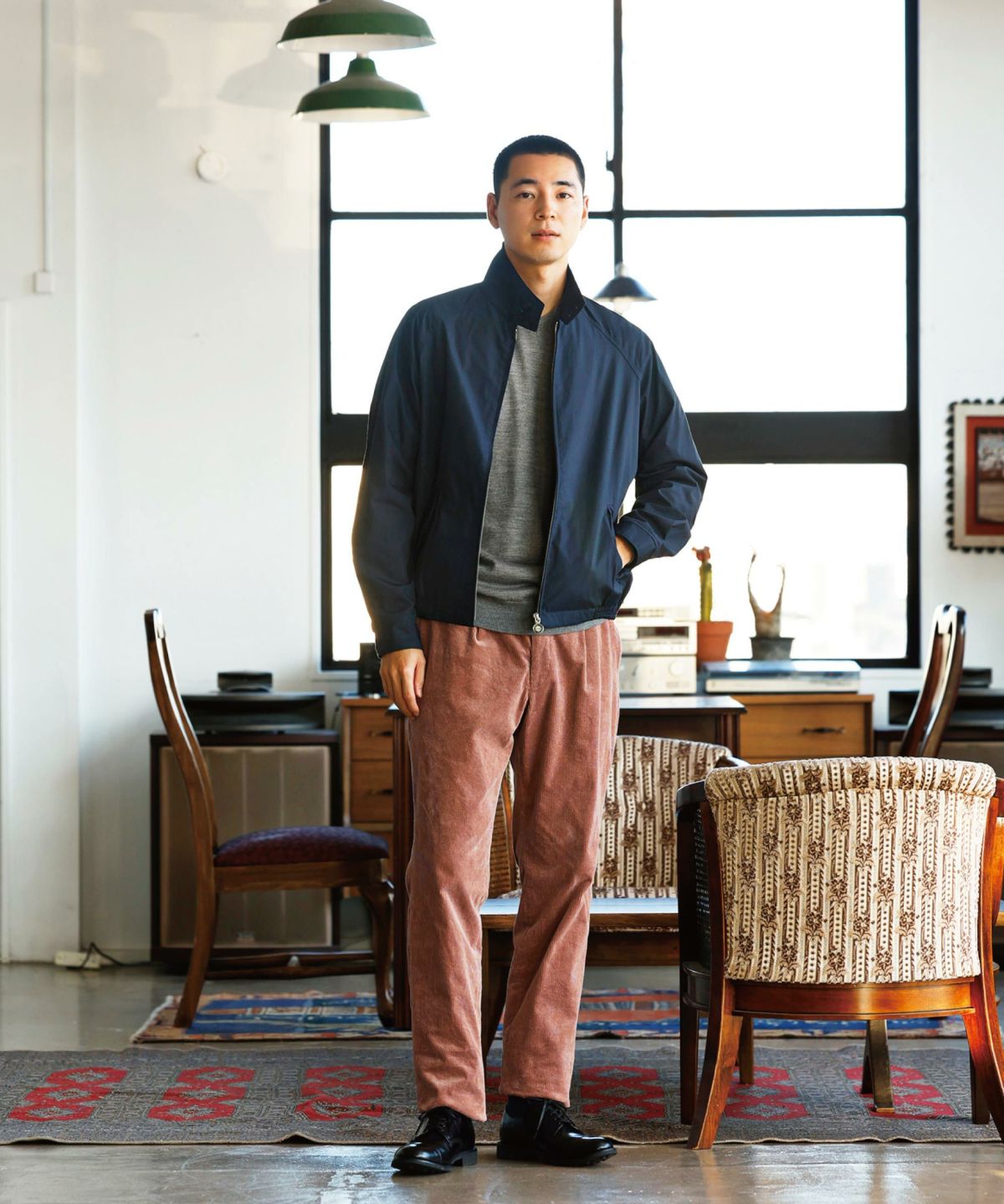 バックロゴ刺繍スウィングトップ＜起毛スレキ＞ ｜ VAN STORE