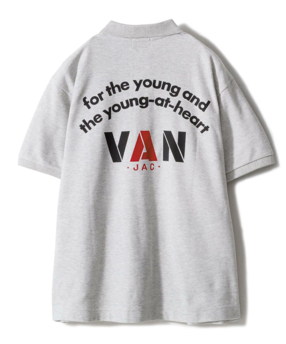 【必見！未使用タグ付　VAN 】定番　バックロゴデザイント　ラグビーシャツ　LL 必見！未使用タグ付 VAN 】定番 バックロゴデザイント ラグビー