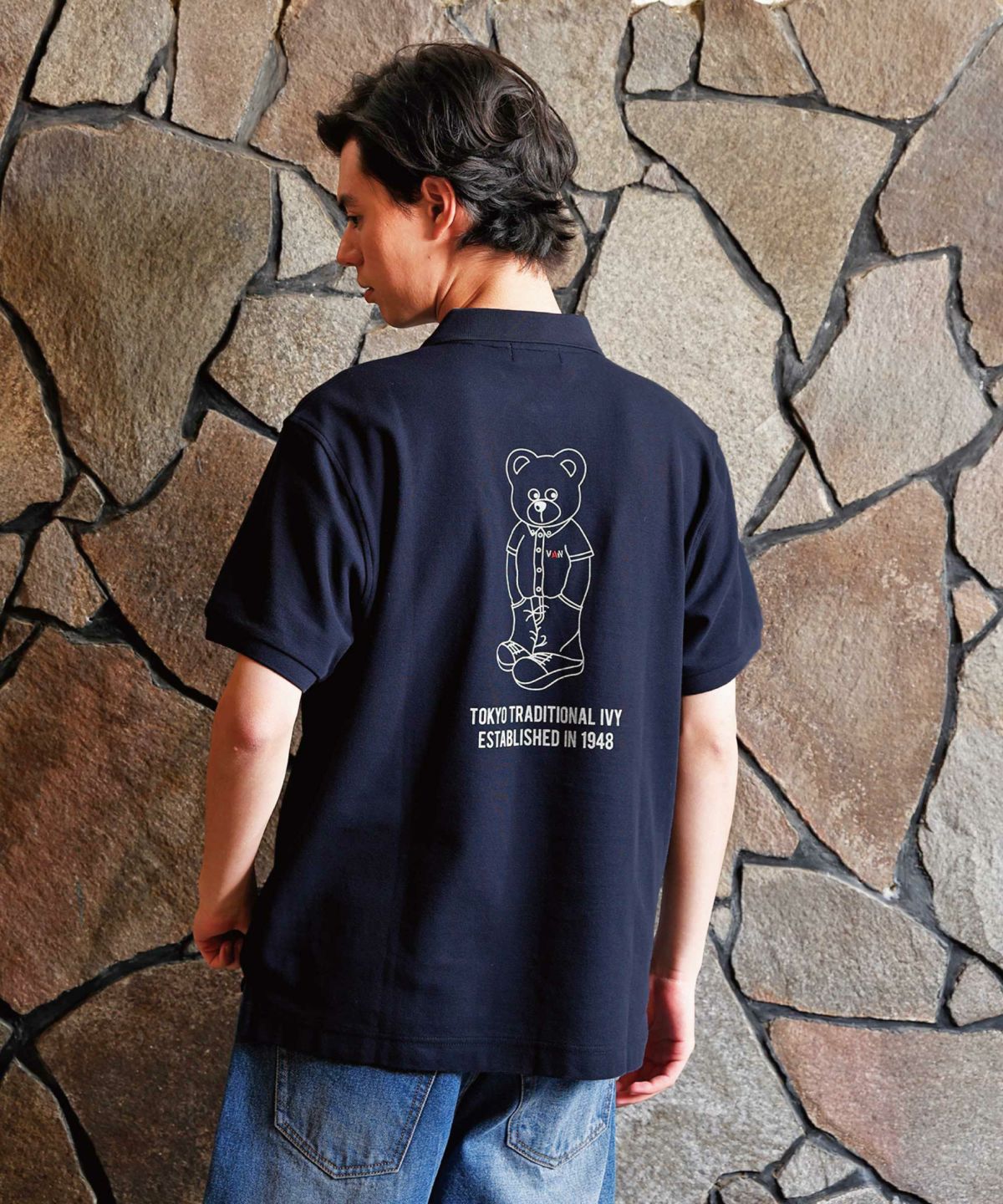 ポロシャツ<ベアプリント><鹿の子> | VAN STORE ポロシャツ<ベアプリント><鹿の子> | VAN STORE