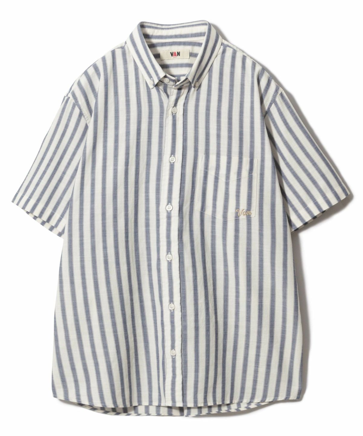 ショートBDシャツ＜パナマ織り＞＜ストライプ＞ ｜ VAN STORE