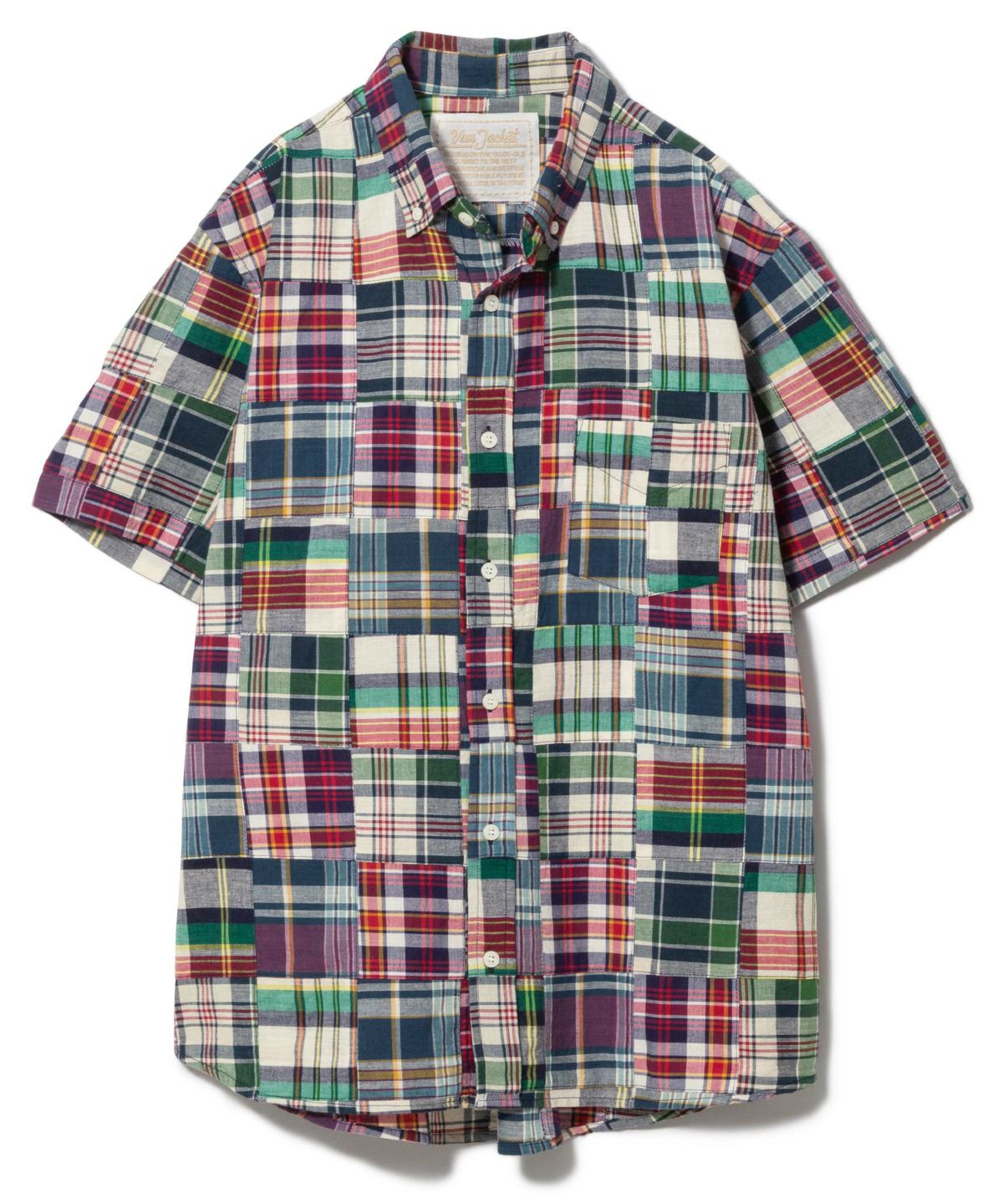 格安saleスタ ショートBDシャツ＜パッチワークマドラス＞ ｜ VAN STORE トップス