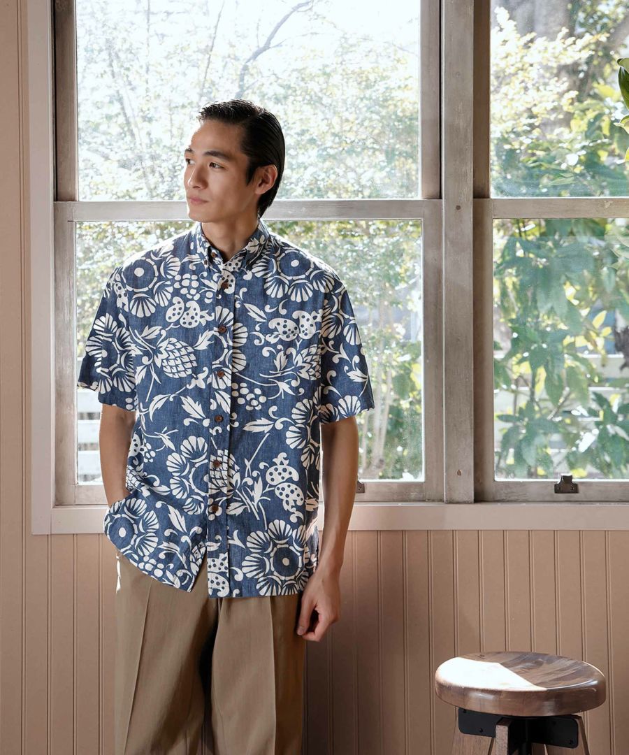 KAHALAボタンダウンアロハシャツ<br>＜DUKE'S PAREO＞<br>＜一部店舗限定＞
