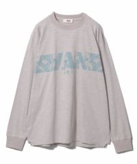 ロングスリーブTシャツ＜フラワープリント＞＜スラブ天竺