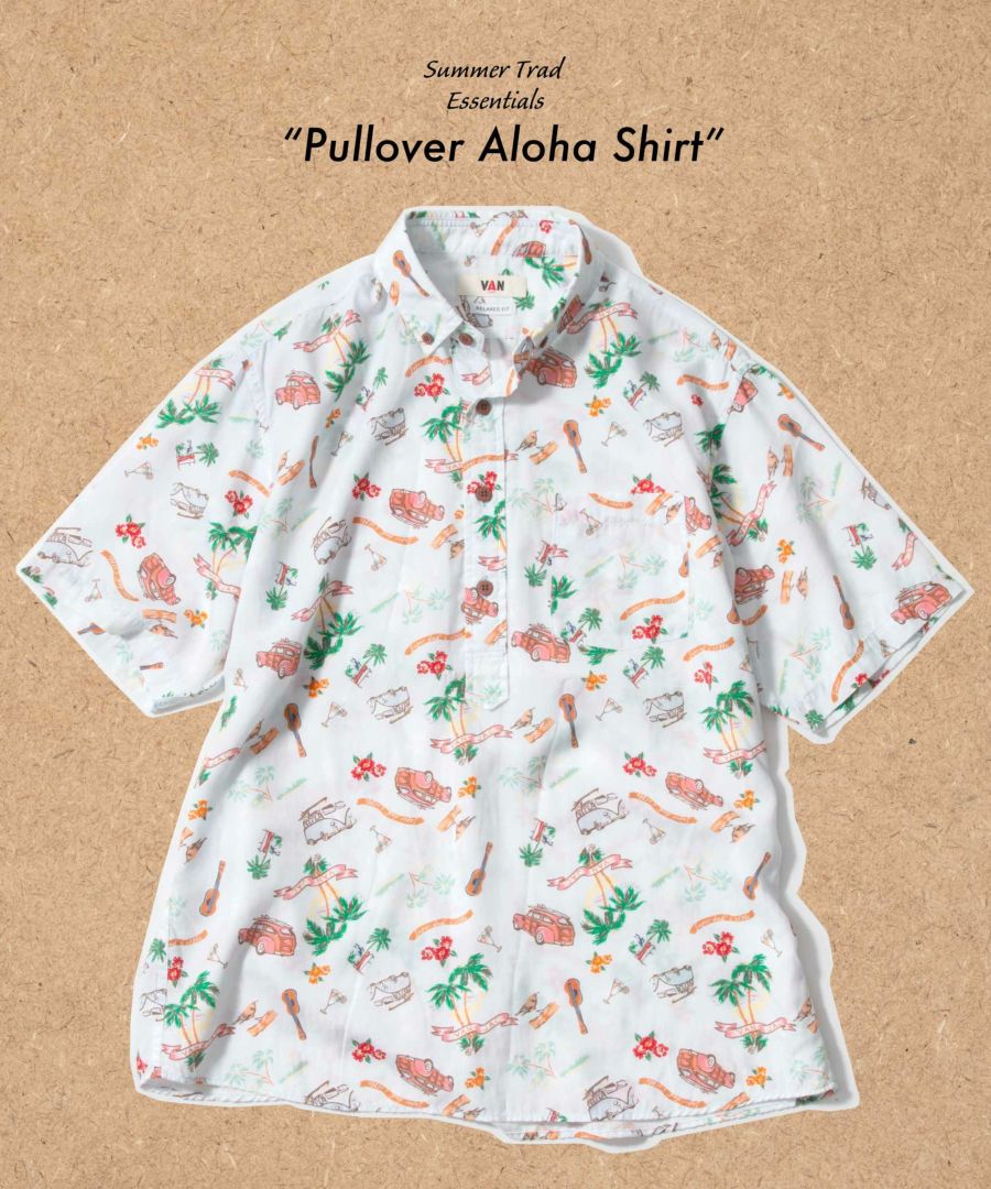 プルオーバーシャツ<br>＜アロハグラフィック＞<br>＜リラックスフィット＞