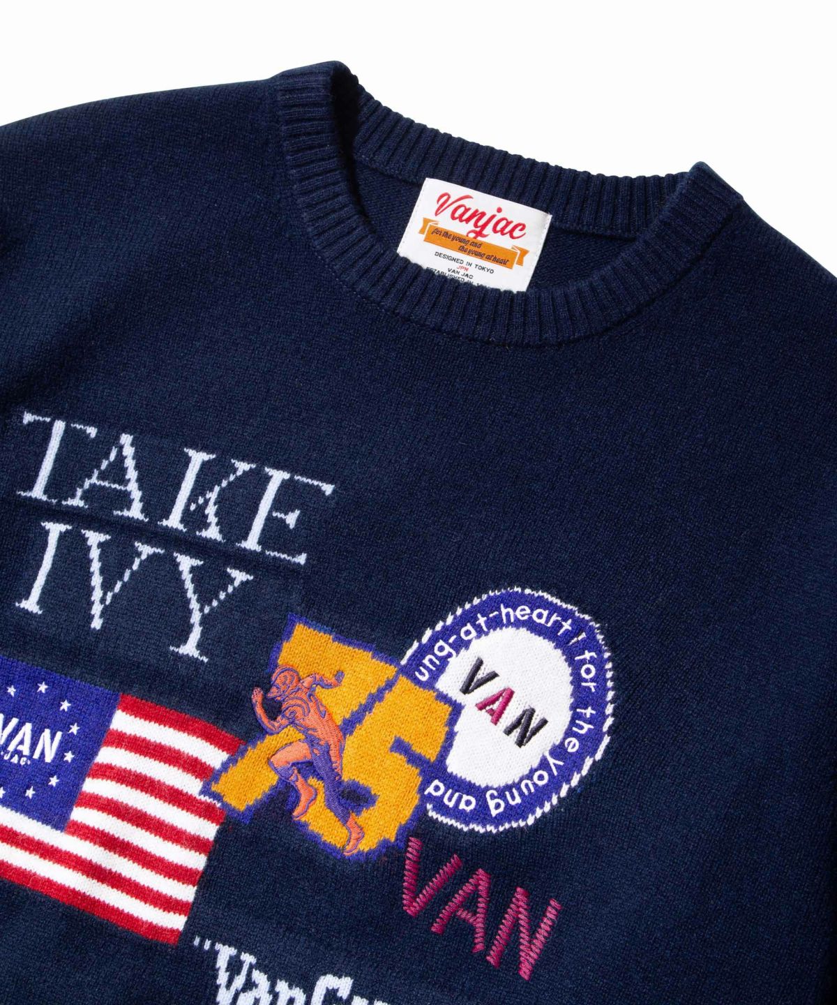 クルーネックセーター＜国旗＞ ｜ VAN STORE