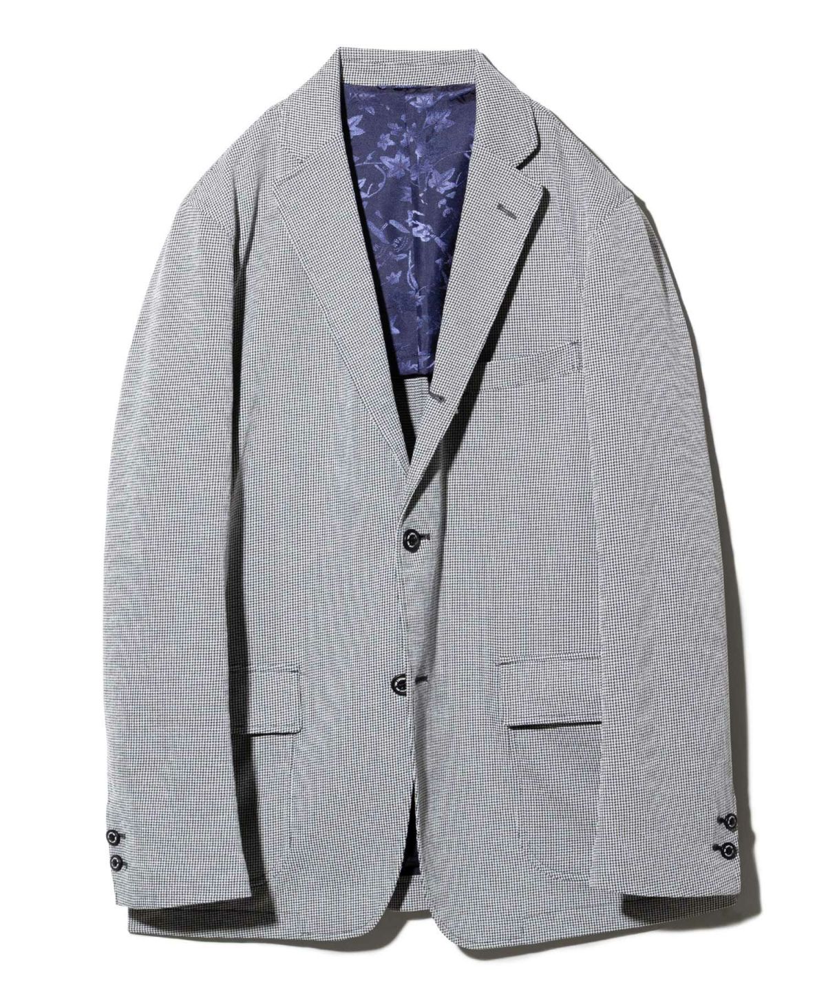 ライトウエイトジャケット＜ニットハウンドトゥース＞＜ネオベーシック