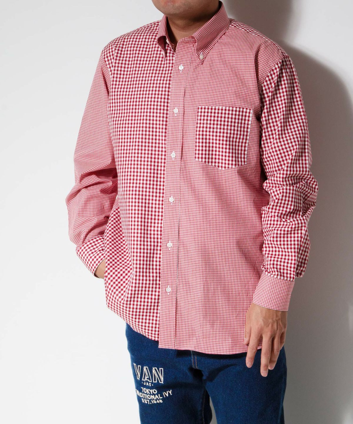 クレイジーパターンシャツ＜ギンガムチェック＞＜パターンメイド＞＜4